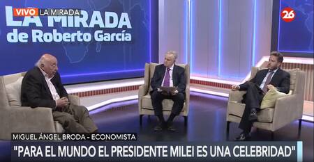 Entrevista a Miguel Ángel Broda en Canal 26. Foto: Captura.