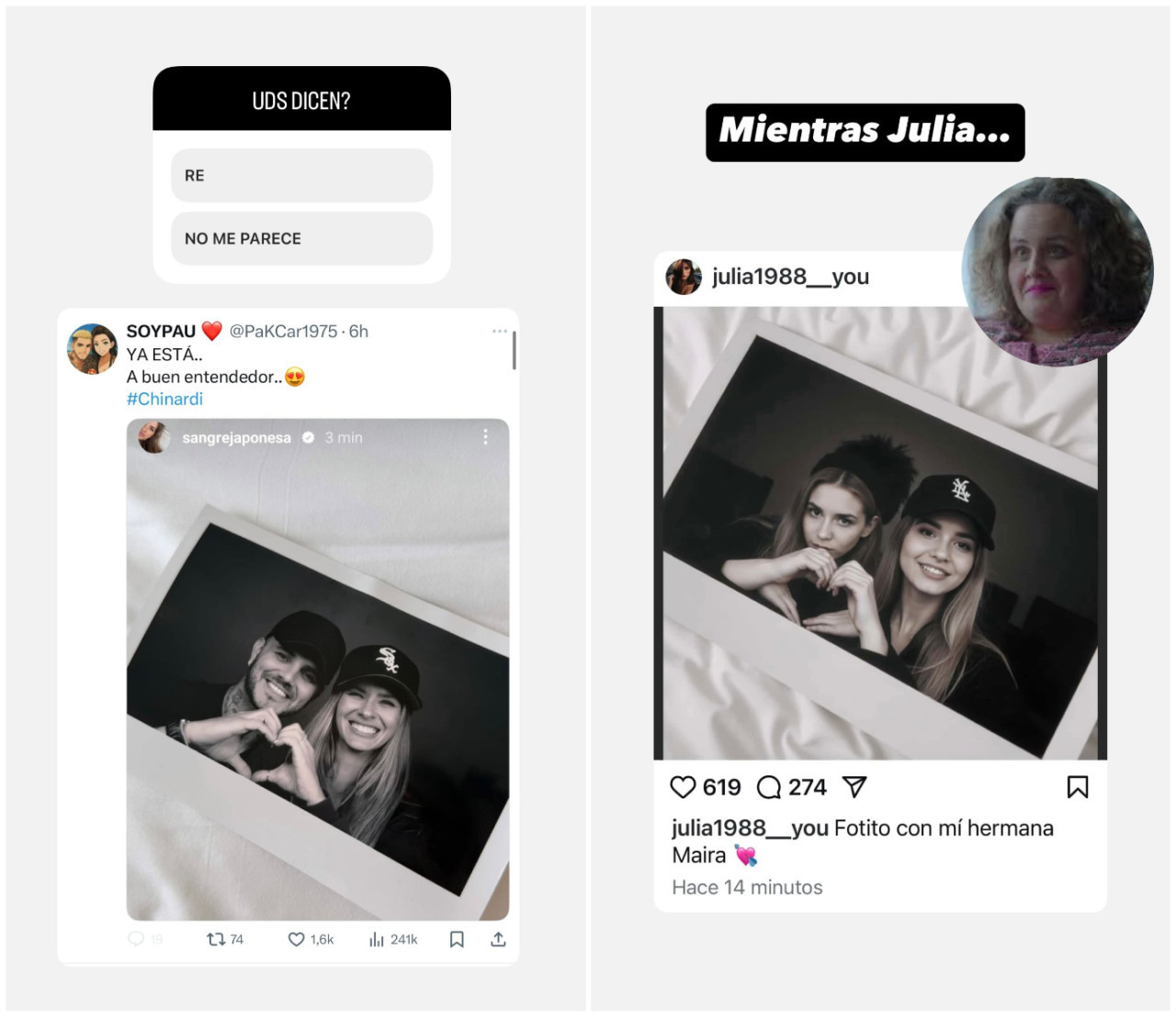 ¿Wanda Nara se burló de las fotos de la China Suárez y Mauro Icardi?. Foto: Instagram/gossipeame