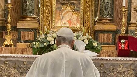 León XIV visitó por sorpresa un santuario de los agustinos en Roma. Foto: Vatican Media