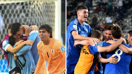 Uruguay e Italia, finalistas del Mundial Sub 20. Foto: Télam.