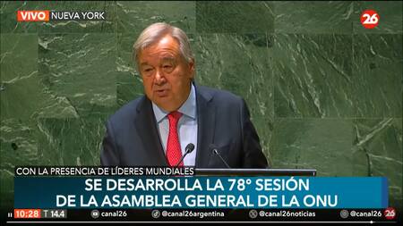 Antonio Guterres en la Asamblea General de la ONU.