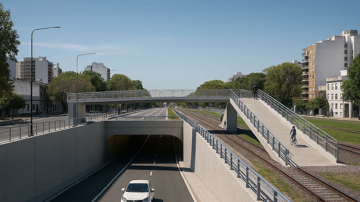 Avanza una obra clave en Buenos Aires: el nuevo túnel, rampa y pasarela que cambiarán el tránsito y beneficiarán a 30.000 vecinos