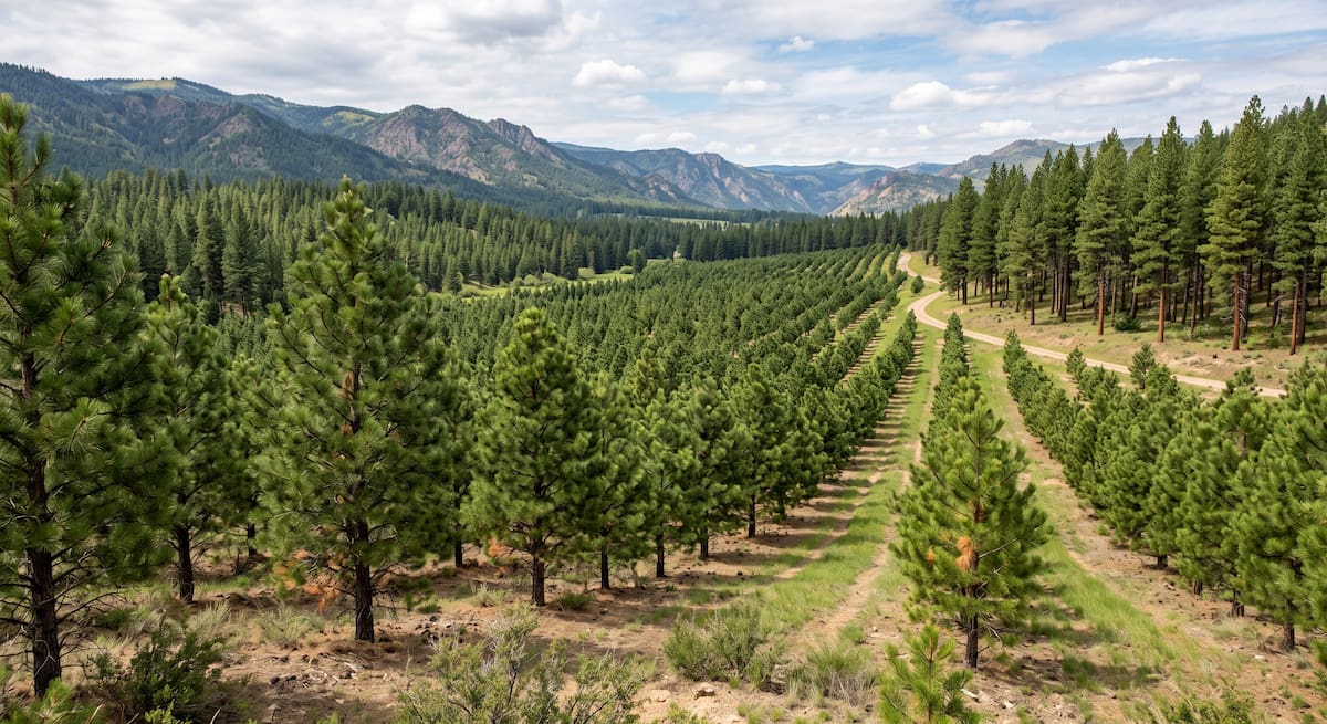 Durante las siguientes tres décadas plantaron más de 11.000 pinos ponderosa y alerces occidentales.