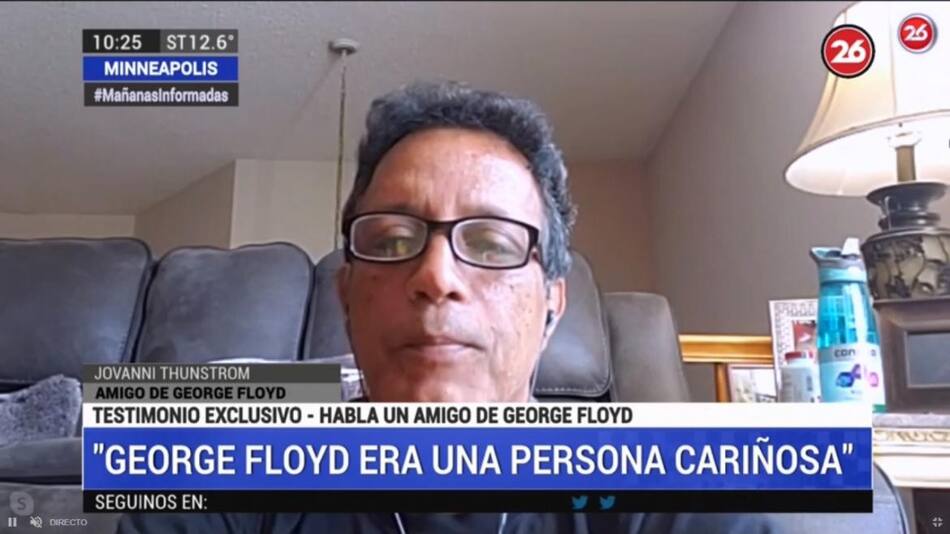 Amigo de George Floyd, entrevista con Canal 26