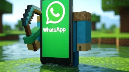 Modo Minecraft en WhatsApp. Fuente: Grok