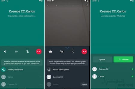 Actualización para llamada de voz de WhatsApp