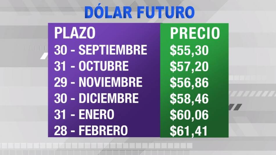 Dólar futuro, cotizaciones septiembre 2019 - febrero 2020, economía argentina, CANAL 26