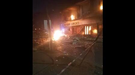 Explosión en Santos Lugares. Foto: captura de video