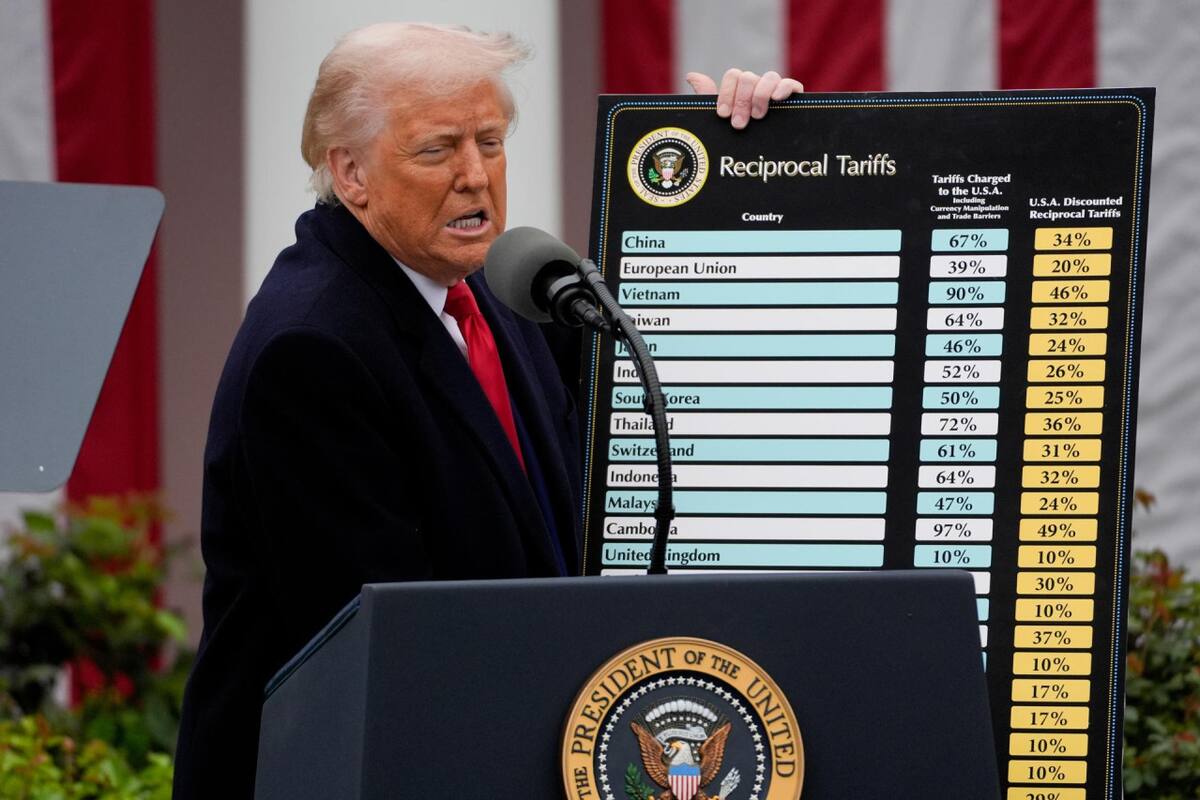 Aranceles de Donald Trump. Foto: EFE/Kent Nishimura