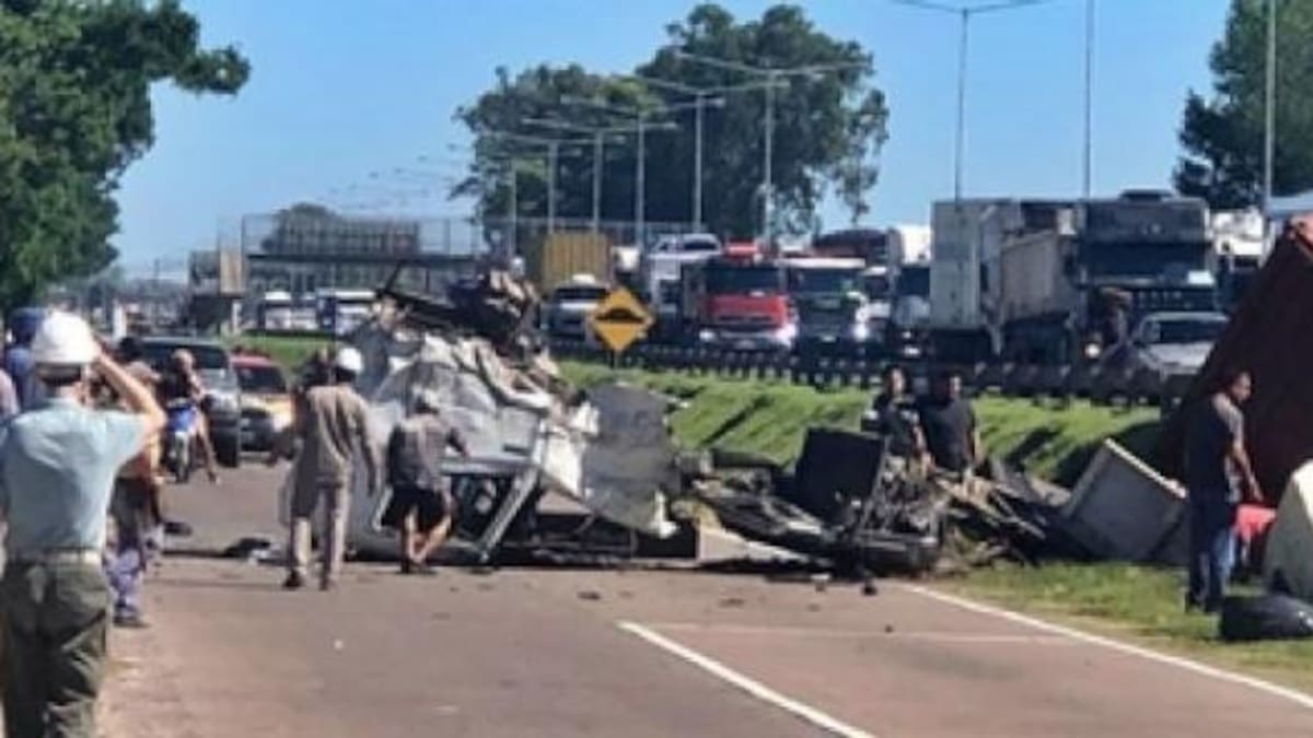Choque en Panamericana, foto NA