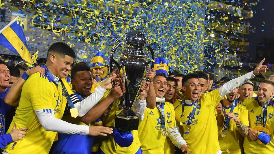 Boca campeón de la Liga Profesional de Fútbol. Foto: Télam.