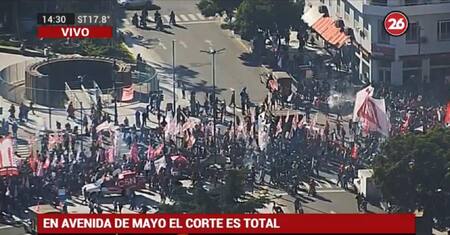 Marchas y protestas 23-05-18, avenida de Mayo