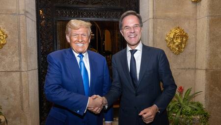 Donald Trump y Mark Rutte. Foto: OTAN.