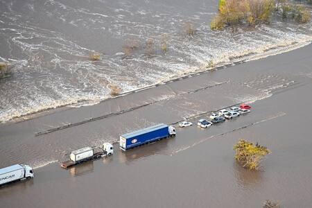 Inundaciones en Buenos Aires. Foto: Prensa Min. Defensa