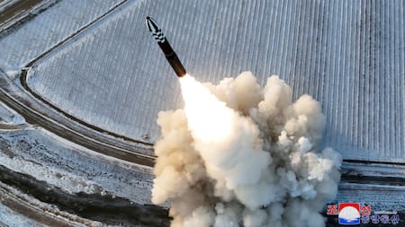 Lanzamiento del Hwasong-18 en Corea del Norte. Foto: Reuters.