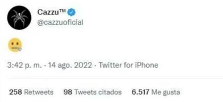 La respuesta de Cazzu. Foto: Twitter/cazzuoficial