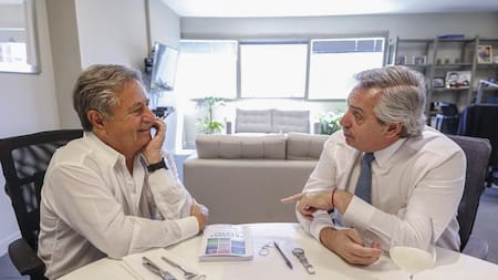 Eduardo Duhalde y Alberto Fernández. Foto NA