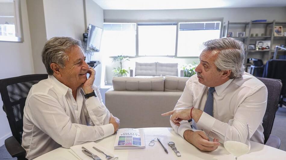 Eduardo Duhalde y Alberto Fernández. Foto NA