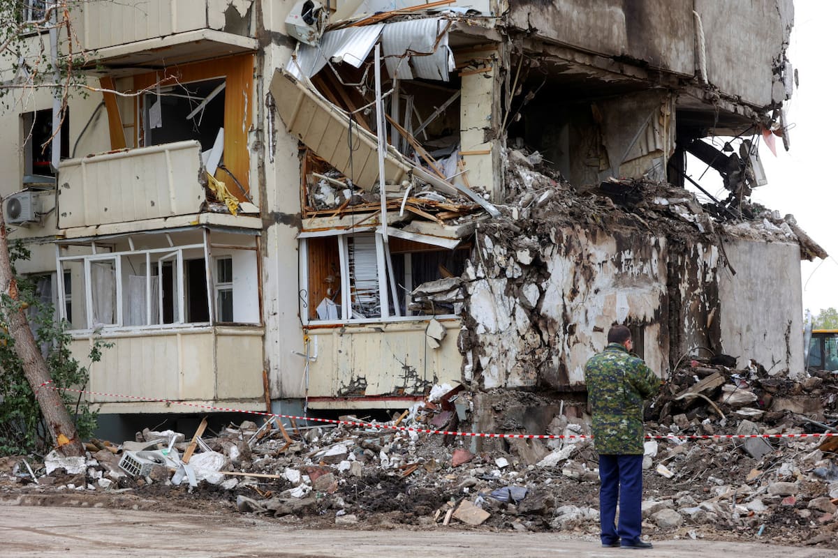 Ataques contra Belgorod, en Rusia. Foto: Reuters.