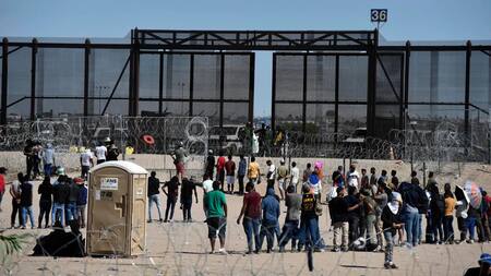 Inmigrantes en la frontera con EE.UU. Foto: EFE.