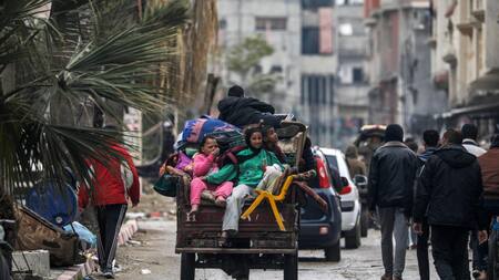 Desplazados en Gaza. Foto: EFE.