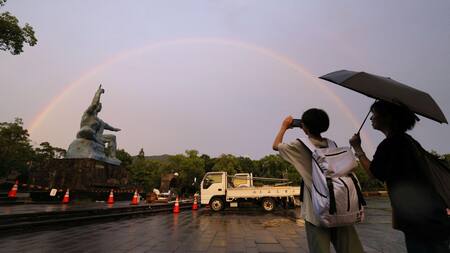 Conmemoración al bombardeo nuclear en Nagasaki, Japón. Foto: Reuters.
