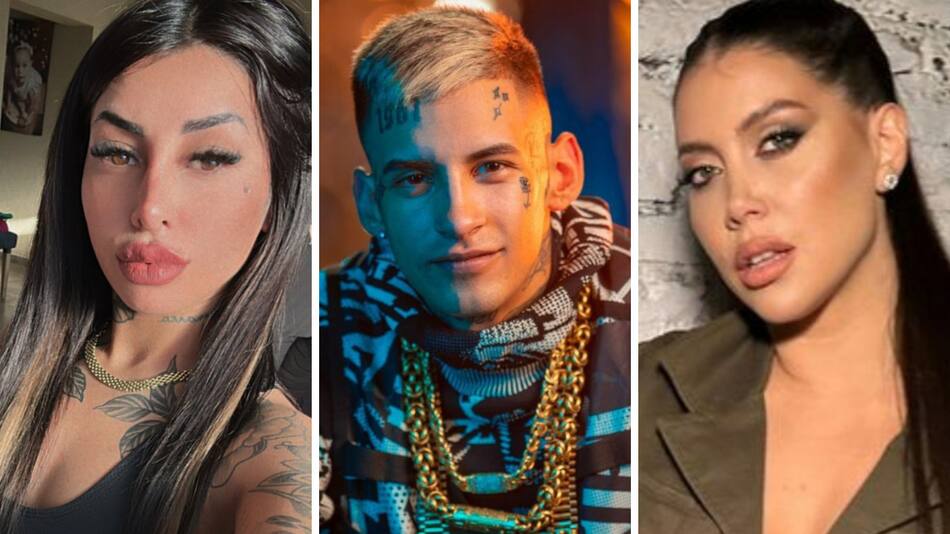 Tamara Baéz, L-Gante, Wanda Nara. Foto: Instagram