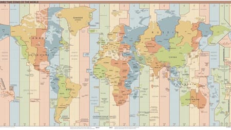 Mapa del huso horario mundial
