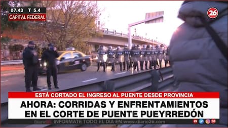 Protesta e incidentes en el Puente Pueyrredón, viernes 11 de junio.