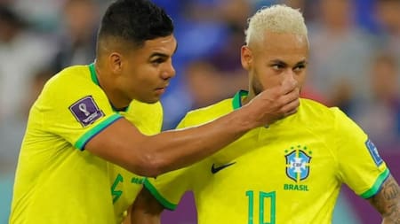 ¿Qué pasó entre Neymar y Casemiro?. Foto: NA.