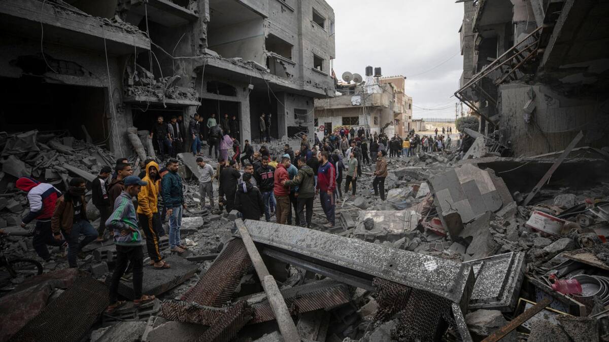 Momentos dramáticos en Gaza. Foto: EFE.