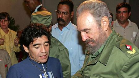 Diego Maradona y Fidel Castro