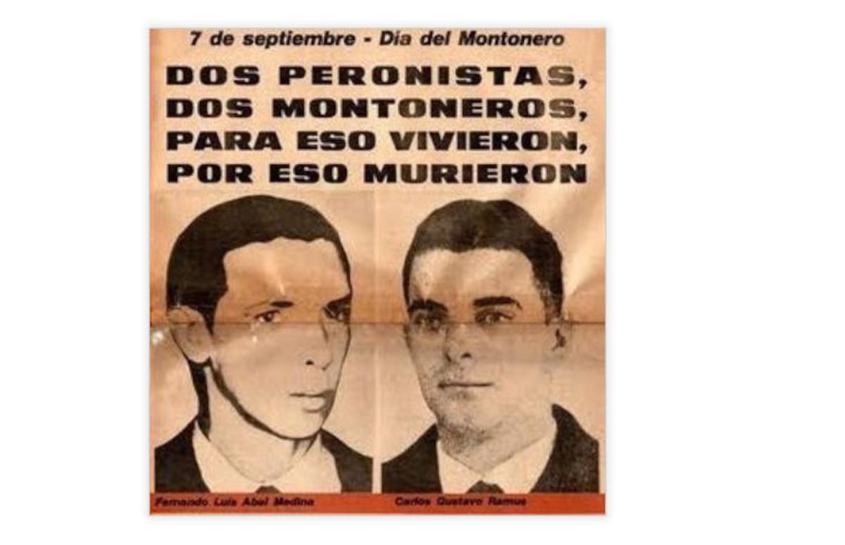 Panfleto repartido por Montoneros tras la muerte de Abal Medina y Ramus