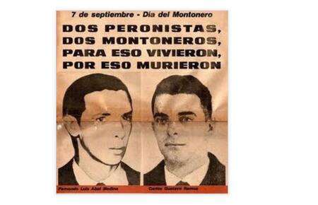 Panfleto repartido por Montoneros tras la muerte de Abal Medina y Ramus