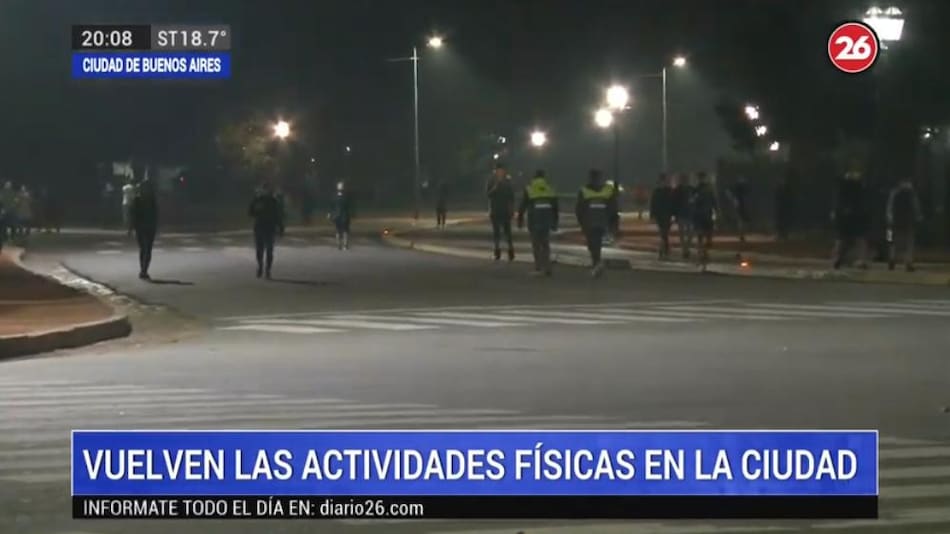 Cuarentena, volvieron los runners a Ciudad de Bs.As., Canal 26