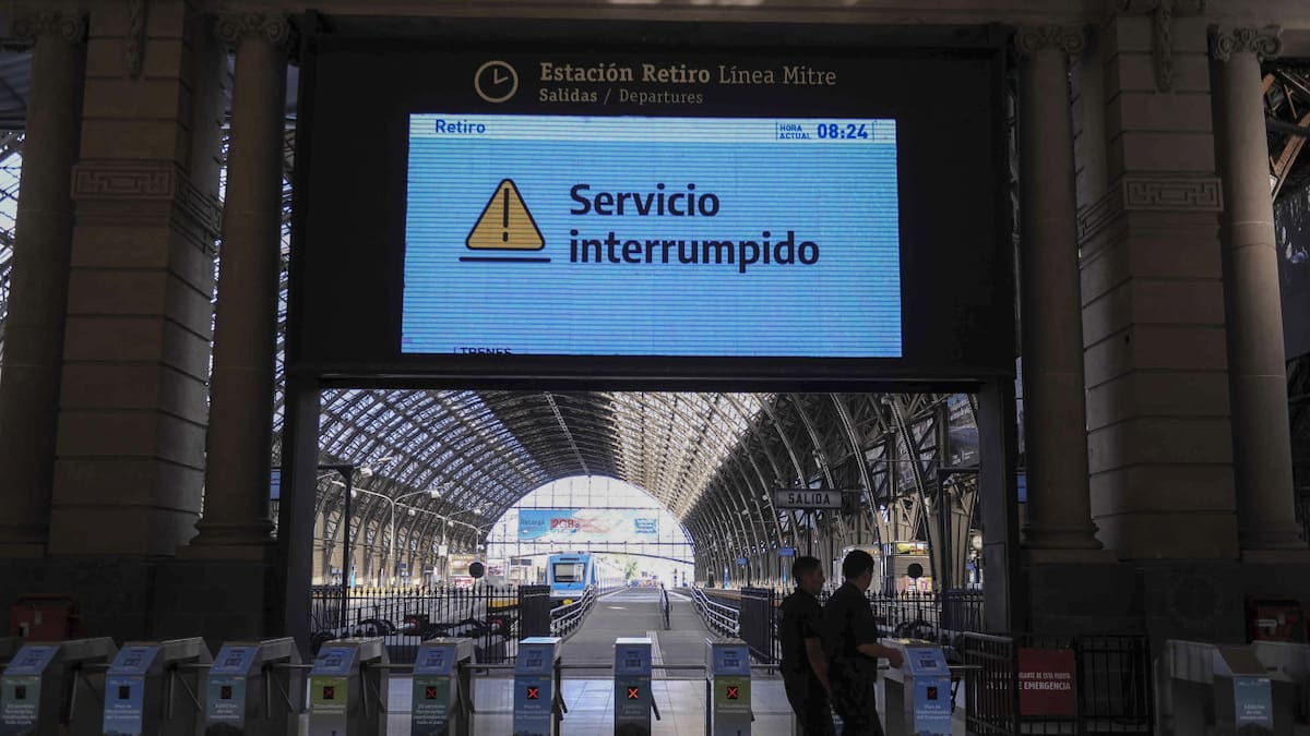 Paro de trenes. Foto: Télam