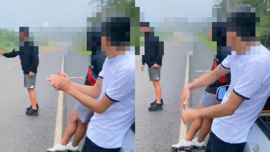 El denunciado aparece en el video. Foto: captura TikTok.