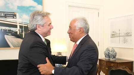 Alberto Fernández junto a Antonio Costa, primer ministro de Portugal, FRENTE DE TODOS