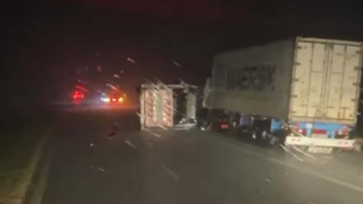 Vuelco y temporal en Rosario