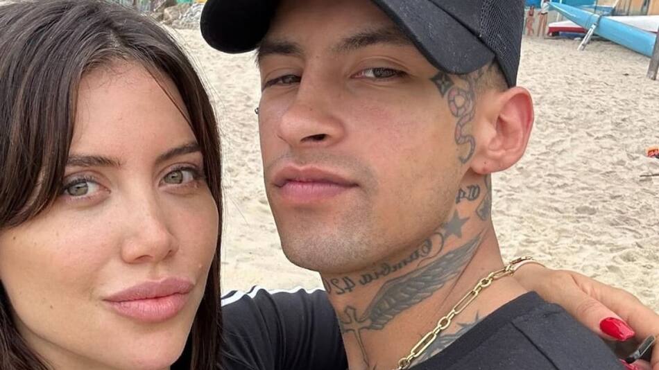 Wanda Nara y L-Gante de vacaciones en Brasil. Foto: Instagram.