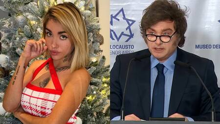 Javier Milei contra María Becerra. Fotos: Instagram y NA.