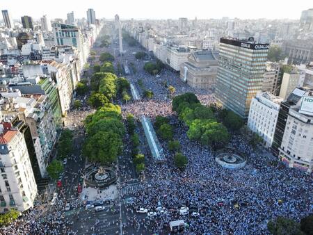 Festejos por la Selección, Obelisco, NA