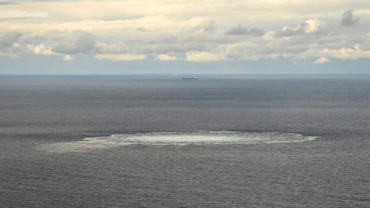 Fuga de gas en Nord Stream 2. Foto: Reuters