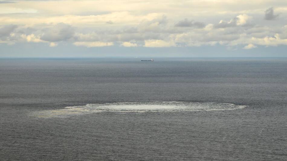 Fuga de gas en Nord Stream 2. Foto: Reuters