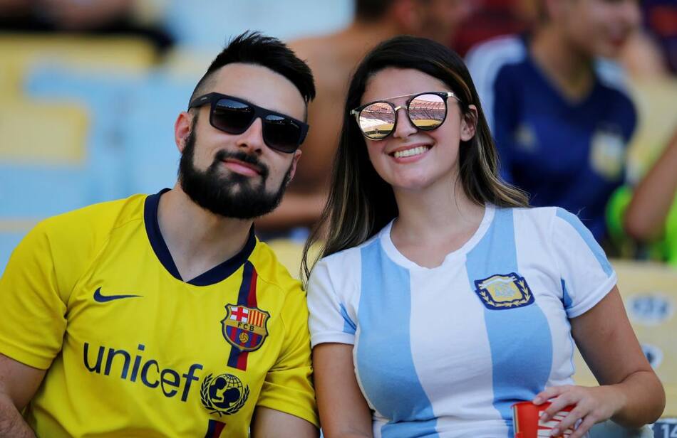 Hinchas argentinos, Argentina vs. Venezuela, Deportes, fútbol, Reuters