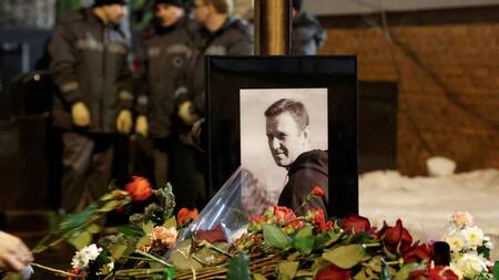 El recuerdo a Alexéi Navalny. Foto: Reuters.