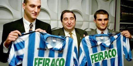 Lionel Scaloni y Mauro Scaloni en el Deportivo La Coruña.