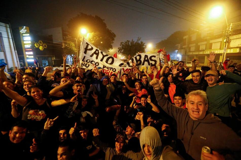 Movilización por la liberación de Payo Cubas. Foto: Reuters.