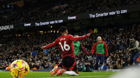 Amad Diallo; Manchester City vs. United. Foto: Reuters.