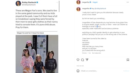 El descargo de Megan Fox. Foto: Instagram.